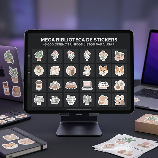 Mega Biblioteca de Stickers: +5.000 diseños únicos listos para usar